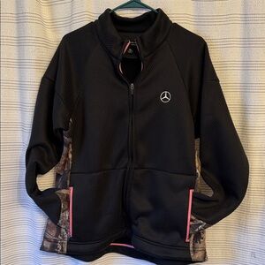 Black Utility Jacket with Pink Accents